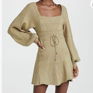 Free People Emmaline back cutout knit sweater dress